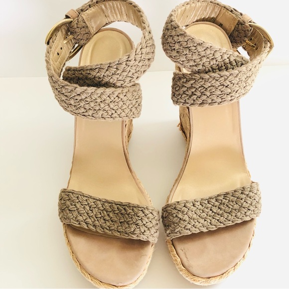 STUART WEITZMAN ALEX Green Crisscross Espadrille Wedges - Picture 5 of 15
